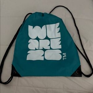 FIFA 2026 Draw Party Teal Drawstring Backpack with  White Print